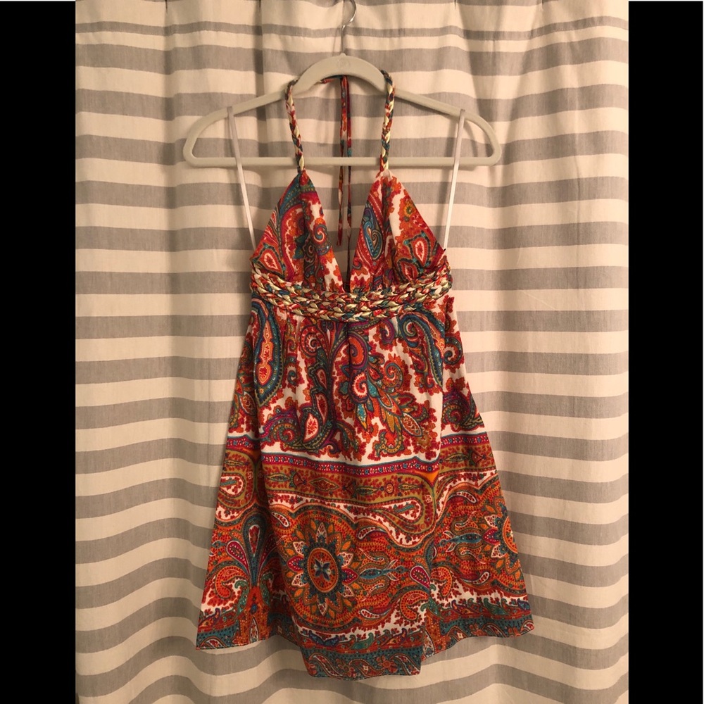 Alice & Trixie Sz XS Cotton Voile Halter Dress